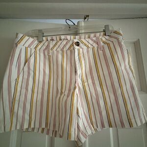a.n.a Striped Bermudas in Pink and Tan